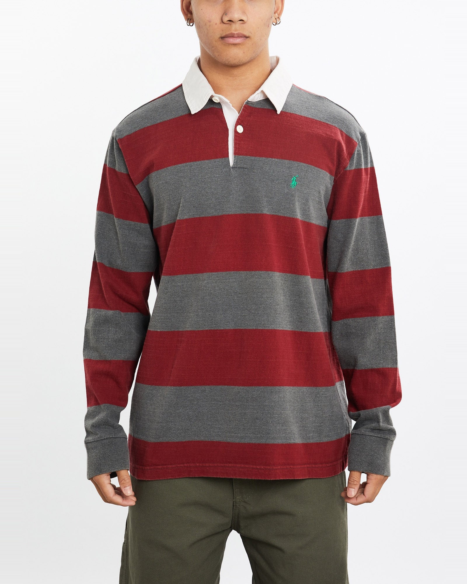 90s “POLO By Ralph Lauren” rugger shirt Vintage 90s Polo Ralph Lauren Rugby Shirt L - The Real Deal