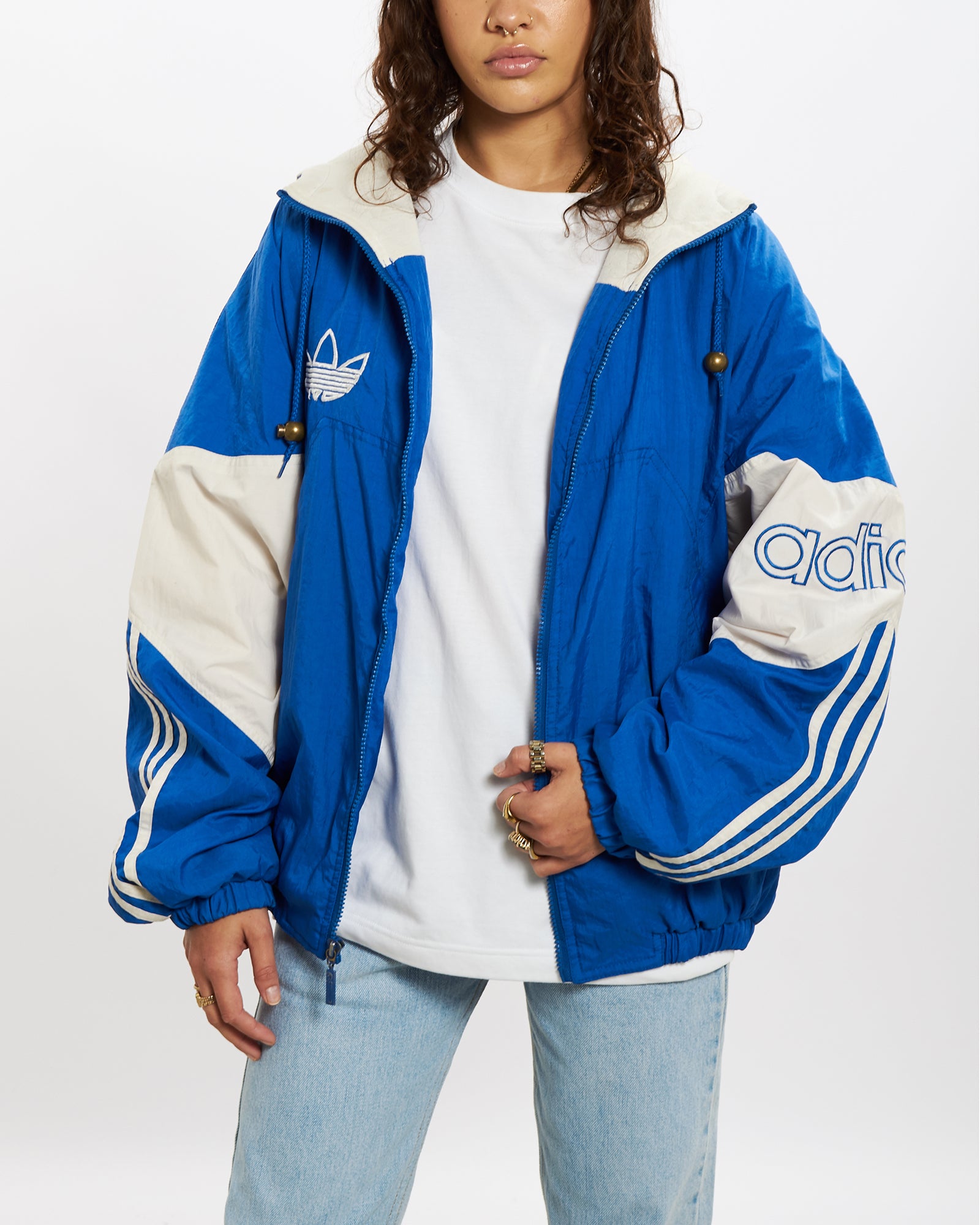 90s old adidas puffer jacket y2k ドローコード Vintage 90s Adidas Puffer Jacket / 1990s Adidas / Vintage Bubble