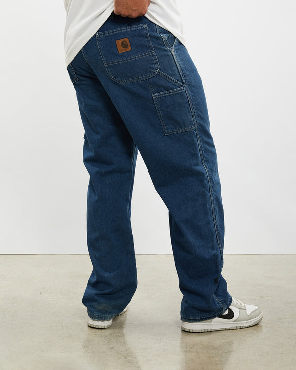 Vintage Carhartt 'Flannel Lined' Denim Carpenter Pants <br>36"