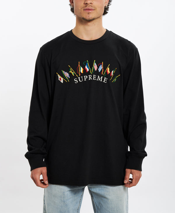 Supreme 'Flags' Long Sleeve Tee (NEW) <br>L