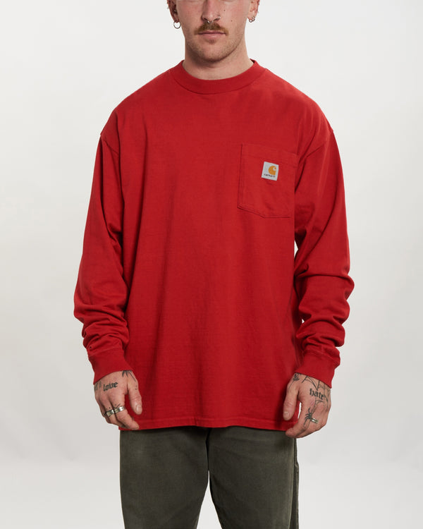 90s Carhartt Long Sleeve Pocket Tee  <br>L