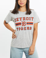 Vintage, 80s, MLB, Detroit, Tigers, Tee, The Real Deal, size double extra small, colour Grey, newtown, sydney, australia, thrift store, opshop, preloved, secondhand, sustainable, retro, antique, 70s, 80s, 90s, 2000s, 00s, fashion, clothing, streetwear, trendy, garment, style, boutique, store, shop, archive, sale, cheap, best, top, T-Shirts