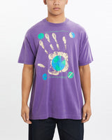 Vintage, 90s, Healthier, World, Tee, The Real Deal, size large, colour Purple, newtown, sydney, australia, thrift store, opshop, preloved, secondhand, sustainable, retro, antique, 70s, 80s, 90s, 2000s, 00s, fashion, clothing, streetwear, trendy, garment, style, boutique, store, shop, archive, sale, cheap, best, top, T-Shirts