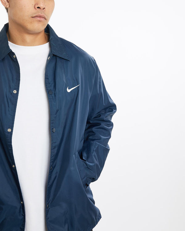 Vintage, 90s, Nike, Coaches, Jacket, The Real Deal, size extra large, colour Navy, newtown, sydney, australia, thrift store, opshop, preloved, secondhand, sustainable, retro, antique, 70s, 80s, 90s, 2000s, 00s, fashion, clothing, streetwear, trendy, garment, style, boutique, store, shop, archive, sale, cheap, best, top, Jackets