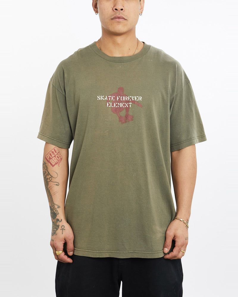 Vintage, Element, Skate, Tee, The Real Deal, size extra large, colour Green, newtown, sydney, australia, thrift store, opshop, preloved, secondhand, sustainable, retro, antique, 70s, 80s, 90s, 2000s, 00s, fashion, clothing, streetwear, trendy, garment, style, boutique, store, shop, archive, sale, cheap, best, top, T-Shirts