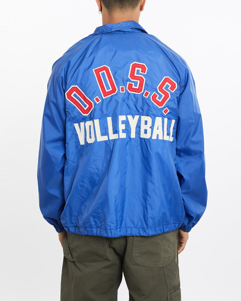 Vintage, 90s, O.D.S.S, Volleyball, Coaches, Jacket, The Real Deal, size large, colour Blue, newtown, sydney, australia, thrift store, opshop, preloved, secondhand, sustainable, retro, antique, 70s, 80s, 90s, 2000s, 00s, fashion, clothing, streetwear, trendy, garment, style, boutique, store, shop, archive, sale, cheap, best, top, Jackets