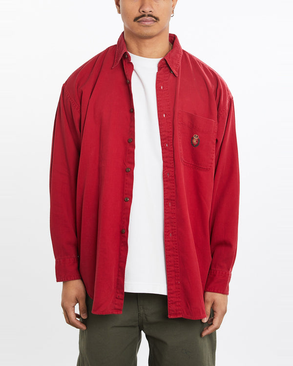 Vintage, 90s, Chaps, Ralph, Lauren, Button, Up, Shirt, The Real Deal, size large, colour Red, newtown, sydney, australia, thrift store, opshop, preloved, secondhand, sustainable, retro, antique, 70s, 80s, 90s, 2000s, 00s, fashion, clothing, streetwear, trendy, garment, style, boutique, store, shop, archive, sale, cheap, best, top, Shirts