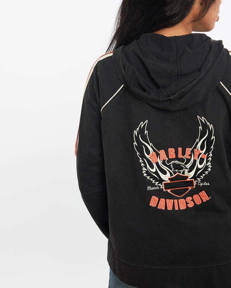 Vintage Harley Davidson Hooded Sweatshirt <br>S , The Real Deal , newtown, sydney, australia, thrift store, opshop, preloved, secondhand, sustainable, retro, antique, 70s, 80s, 90s, 2000s, 00s, fashion, clothing, streetwear, trendy, garment, style, boutique, store, shop, archive, sale, cheap, best, top