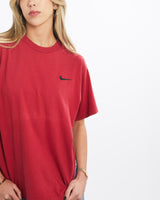 Vintage, 90s, Nike, Tee, The Real Deal, size extra small, colour Burgundy, newtown, sydney, australia, thrift store, opshop, preloved, secondhand, sustainable, retro, antique, 70s, 80s, 90s, 2000s, 00s, fashion, clothing, streetwear, trendy, garment, style, boutique, store, shop, archive, sale, cheap, best, top, T-Shirts