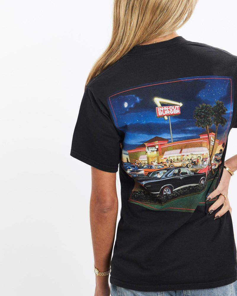 Vintage, In-N-Out, Burger, Tee, The Real Deal, size extra small, colour Black, newtown, sydney, australia, thrift store, opshop, preloved, secondhand, sustainable, retro, antique, 70s, 80s, 90s, 2000s, 00s, fashion, clothing, streetwear, trendy, garment, style, boutique, store, shop, archive, sale, cheap, best, top, T-Shirts