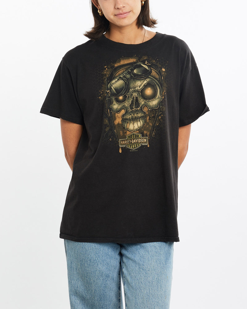 Harley, Davidson, Tee, The Real Deal, size small, colour Black, newtown, sydney, australia, thrift store, opshop, preloved, secondhand, sustainable, retro, antique, 70s, 80s, 90s, 2000s, 00s, fashion, clothing, streetwear, trendy, garment, style, boutique, store, shop, archive, sale, cheap, best, top, T-Shirts