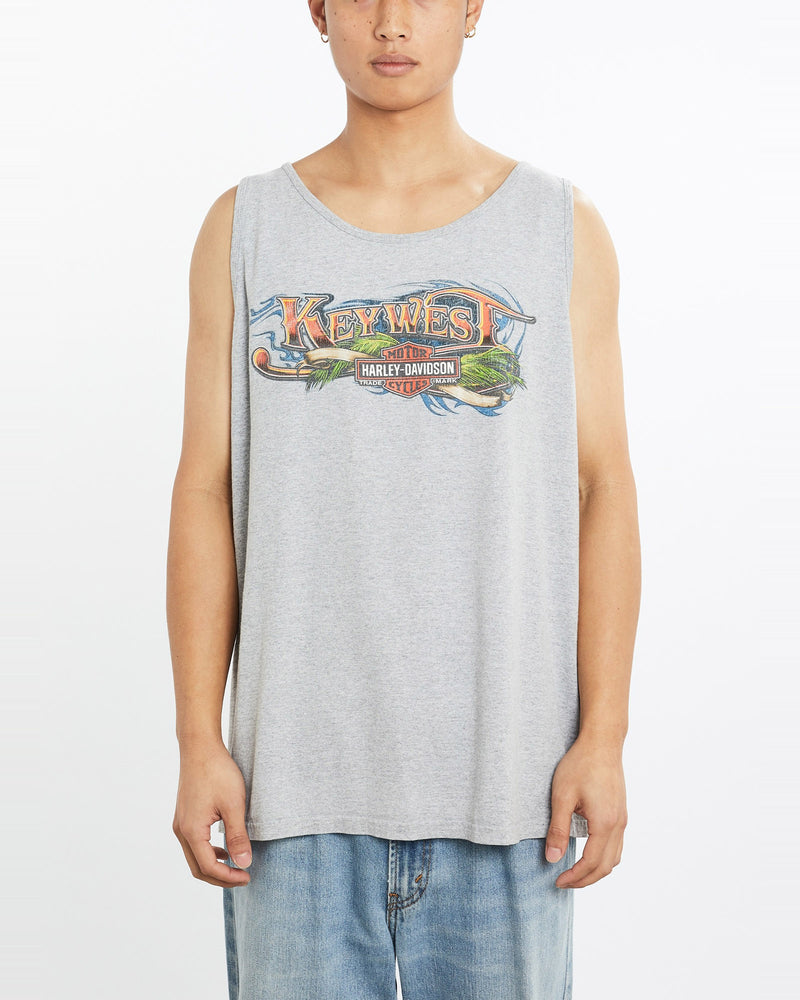 Vintage, Harley, Davidson, Tank, The Real Deal, size large, colour Grey, newtown, sydney, australia, thrift store, opshop, preloved, secondhand, sustainable, retro, antique, 70s, 80s, 90s, 2000s, 00s, fashion, clothing, streetwear, trendy, garment, style, boutique, store, shop, archive, sale, cheap, best, top, T-Shirts