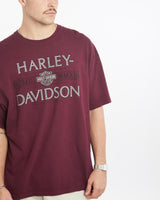 Vintage, Harley, Davidson, Tee, The Real Deal, size extra large, colour Burgundy, newtown, sydney, australia, thrift store, opshop, preloved, secondhand, sustainable, retro, antique, 70s, 80s, 90s, 2000s, 00s, fashion, clothing, streetwear, trendy, garment, style, boutique, store, shop, archive, sale, cheap, best, top, T-Shirts