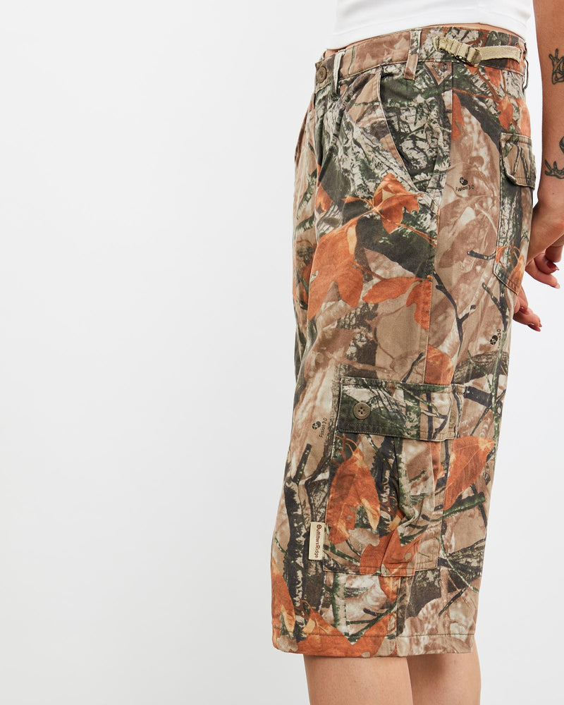 Vintage, Realtree, Camo, Cargo, Shorts, The Real Deal, size 31", colour Green, newtown, sydney, australia, thrift store, opshop, preloved, secondhand, sustainable, retro, antique, 70s, 80s, 90s, 2000s, 00s, fashion, clothing, streetwear, trendy, garment, style, boutique, store, shop, archive, sale, cheap, best, top, Shorts