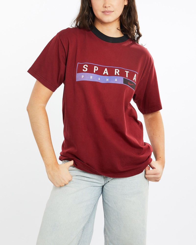Vintage, 90s, Nike, Sparta, Prague, Fotbal, Tee, The Real Deal, size medium, colour Red, newtown, sydney, australia, thrift store, opshop, preloved, secondhand, sustainable, retro, antique, 70s, 80s, 90s, 2000s, 00s, fashion, clothing, streetwear, trendy, garment, style, boutique, store, shop, archive, sale, cheap, best, top, T-Shirts