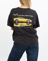 Vintage, Corvette, Racing, Tee, The Real Deal, size medium, colour Black, newtown, sydney, australia, thrift store, opshop, preloved, secondhand, sustainable, retro, antique, 70s, 80s, 90s, 2000s, 00s, fashion, clothing, streetwear, trendy, garment, style, boutique, store, shop, archive, sale, cheap, best, top, T-Shirts