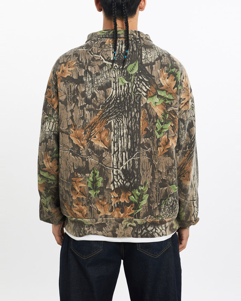 Vintage, Realtree, Camo, Quarter, Zip, Sweatshirt, The Real Deal, size large, colour Brown, newtown, sydney, australia, thrift store, opshop, preloved, secondhand, sustainable, retro, antique, 70s, 80s, 90s, 2000s, 00s, fashion, clothing, streetwear, trendy, garment, style, boutique, store, shop, archive, sale, cheap, best, top, Sweats and hoodies