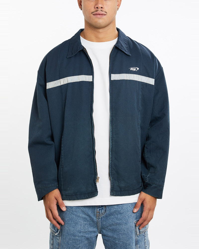 Vintage, Mechanic, Jacket, The Real Deal, size extra large, colour Blue, newtown, sydney, australia, thrift store, opshop, preloved, secondhand, sustainable, retro, antique, 70s, 80s, 90s, 2000s, 00s, fashion, clothing, streetwear, trendy, garment, style, boutique, store, shop, archive, sale, cheap, best, top, Jackets