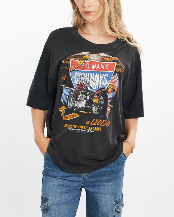 Vintage, 90s, Motorcycle, Tee, The Real Deal, size large, colour Black, newtown, sydney, australia, thrift store, opshop, preloved, secondhand, sustainable, retro, antique, 70s, 80s, 90s, 2000s, 00s, fashion, clothing, streetwear, trendy, garment, style, boutique, store, shop, archive, sale, cheap, best, top, T-Shirts