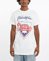 Vintage, 90s, MLB, Philadelphia, Phillies, Tee, The Real Deal, size large, colour White, newtown, sydney, australia, thrift store, opshop, preloved, secondhand, sustainable, retro, antique, 70s, 80s, 90s, 2000s, 00s, fashion, clothing, streetwear, trendy, garment, style, boutique, store, shop, archive, sale, cheap, best, top, T-Shirts