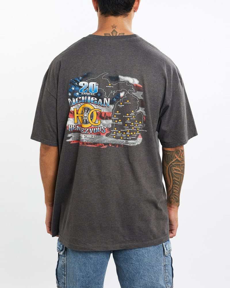 Vintage, Harley, Davidson, Tee, The Real Deal, size extra large, colour Grey, newtown, sydney, australia, thrift store, opshop, preloved, secondhand, sustainable, retro, antique, 70s, 80s, 90s, 2000s, 00s, fashion, clothing, streetwear, trendy, garment, style, boutique, store, shop, archive, sale, cheap, best, top, T-Shirts