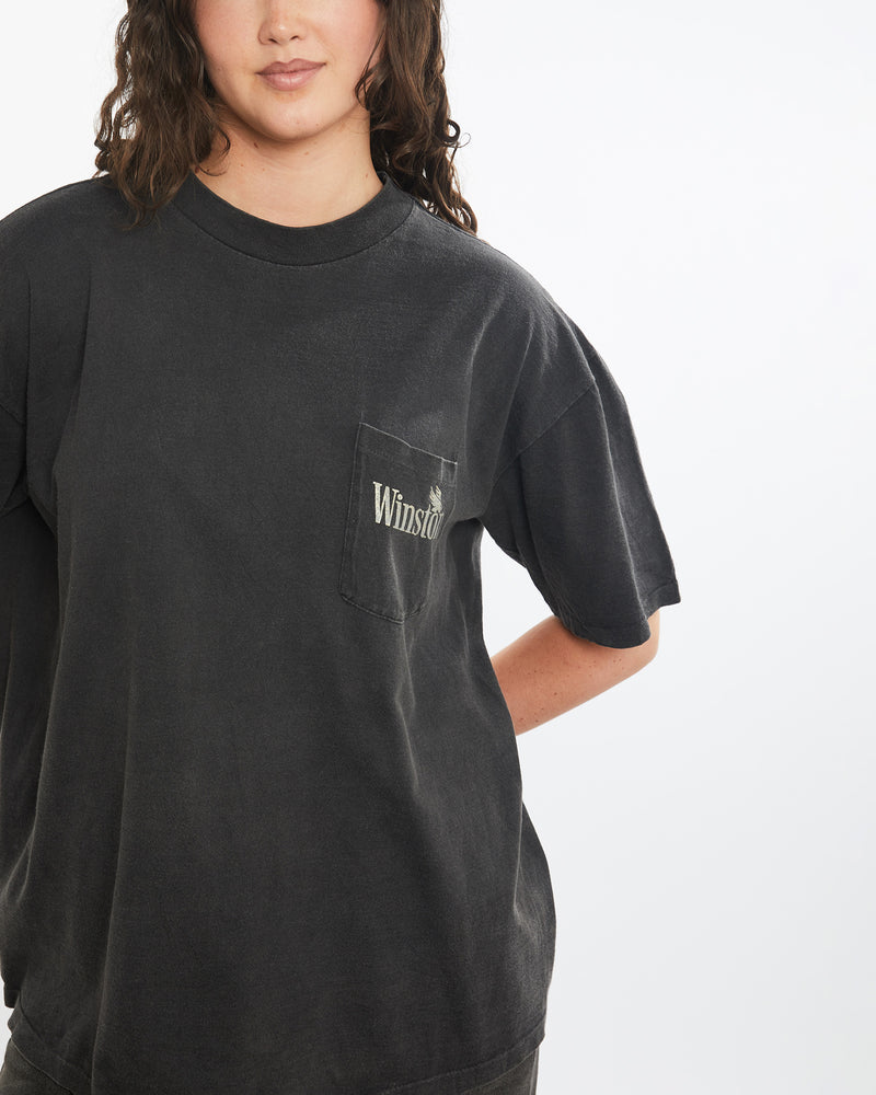 Vintage 90s Winston Cigarettes Tee <br>M , The Real Deal , newtown, sydney, australia, thrift store, opshop, preloved, secondhand, sustainable, retro, antique, 70s, 80s, 90s, 2000s, 00s, fashion, clothing, streetwear, trendy, garment, style, boutique, store, shop, archive, sale, cheap, best, top