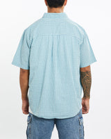 Vintage, 90s, Chaps, Ralph, Lauren, Short, Sleeve, Button, Up, Shirt, The Real Deal, size extra large, colour Blue, newtown, sydney, australia, thrift store, opshop, preloved, secondhand, sustainable, retro, antique, 70s, 80s, 90s, 2000s, 00s, fashion, clothing, streetwear, trendy, garment, style, boutique, store, shop, archive, sale, cheap, best, top, Shirts