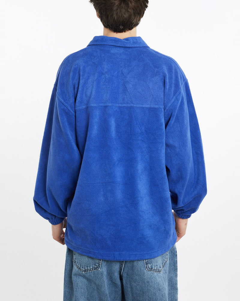 Vintage, 90s, Adidas, Quarter, Zip, Fleece, Sweatshirt, The Real Deal, size extra large, colour Blue, newtown, sydney, australia, thrift store, opshop, preloved, secondhand, sustainable, retro, antique, 70s, 80s, 90s, 2000s, 00s, fashion, clothing, streetwear, trendy, garment, style, boutique, store, shop, archive, sale, cheap, best, top, Sweats and hoodies