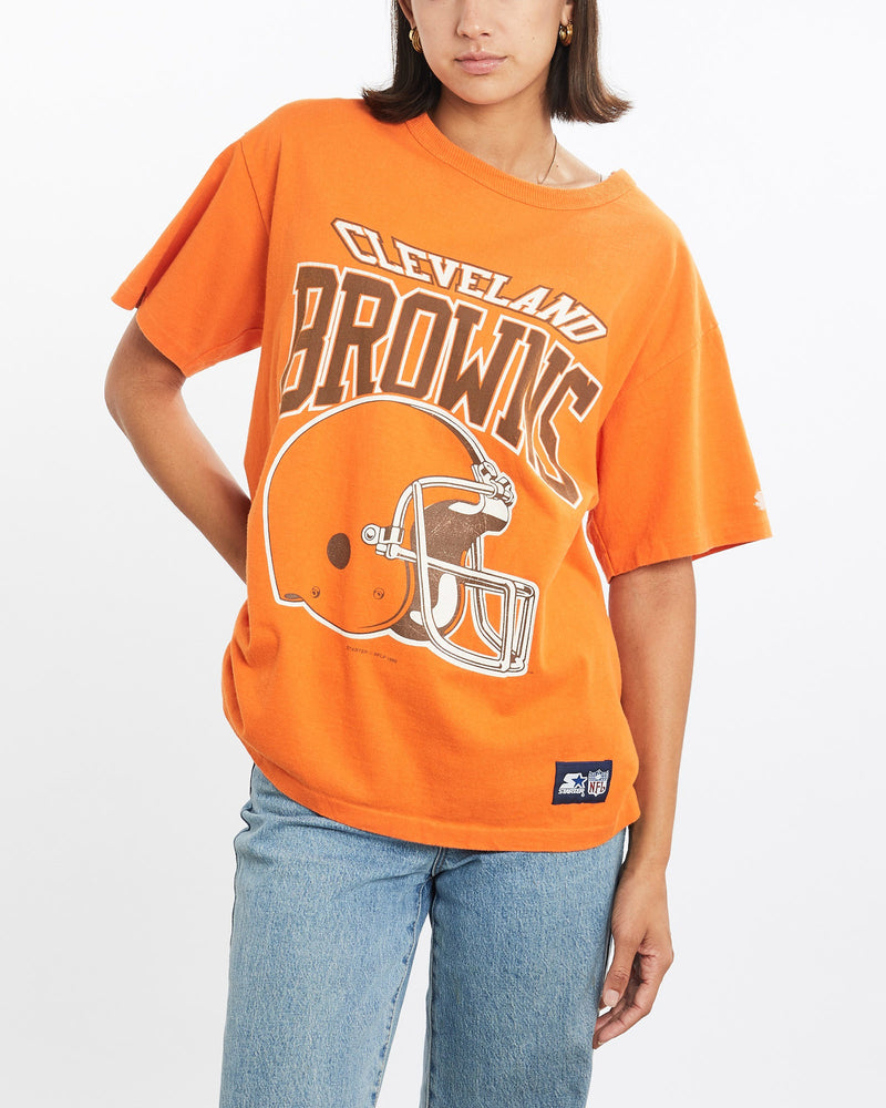 Vintage, 1990, NFL, Cleveland, Browns, Tee, The Real Deal, size small, colour Orange, newtown, sydney, australia, thrift store, opshop, preloved, secondhand, sustainable, retro, antique, 70s, 80s, 90s, 2000s, 00s, fashion, clothing, streetwear, trendy, garment, style, boutique, store, shop, archive, sale, cheap, best, top, T-Shirts