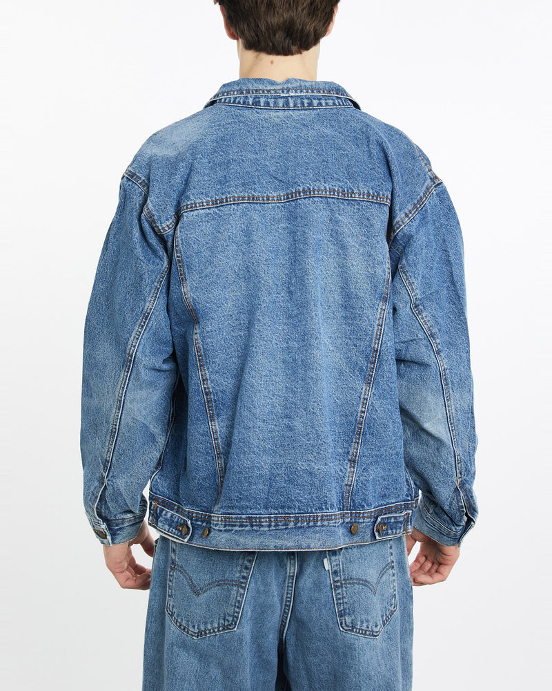 Vintage, Wrangler, Blanket, Lined, Denim, Jacket, The Real Deal, size extra large, colour Blue, newtown, sydney, australia, thrift store, opshop, preloved, secondhand, sustainable, retro, antique, 70s, 80s, 90s, 2000s, 00s, fashion, clothing, streetwear, trendy, garment, style, boutique, store, shop, archive, sale, cheap, best, top, Jackets