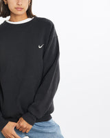 Vintage, Nike, Sweatshirt, The Real Deal, size small, colour Black, newtown, sydney, australia, thrift store, opshop, preloved, secondhand, sustainable, retro, antique, 70s, 80s, 90s, 2000s, 00s, fashion, clothing, streetwear, trendy, garment, style, boutique, store, shop, archive, sale, cheap, best, top, Sweats and hoodies