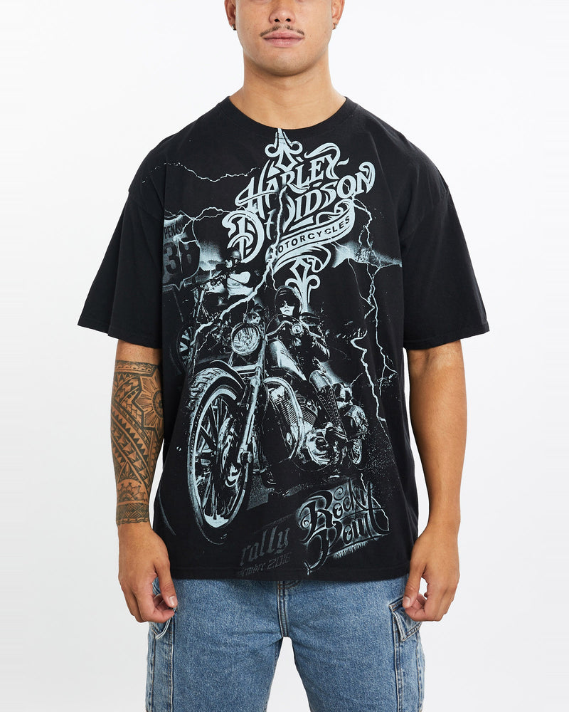 Vintage, Harley, Davidson, Tee, The Real Deal, size extra large, colour Black, newtown, sydney, australia, thrift store, opshop, preloved, secondhand, sustainable, retro, antique, 70s, 80s, 90s, 2000s, 00s, fashion, clothing, streetwear, trendy, garment, style, boutique, store, shop, archive, sale, cheap, best, top, T-Shirts