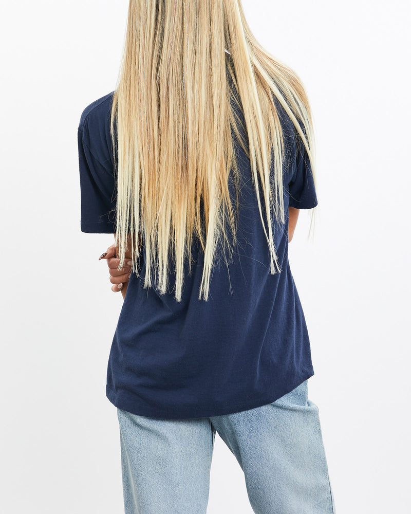 Vintage, 1985, NFL, Chicago, Bears, Tee, The Real Deal, size extra small, colour Navy, newtown, sydney, australia, thrift store, opshop, preloved, secondhand, sustainable, retro, antique, 70s, 80s, 90s, 2000s, 00s, fashion, clothing, streetwear, trendy, garment, style, boutique, store, shop, archive, sale, cheap, best, top, T-Shirts