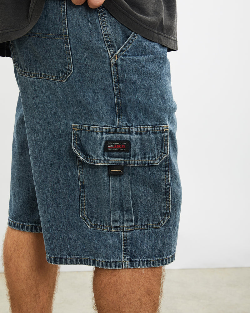 Vintage Wrangler Denim Cargo Shorts <br>35" , The Real Deal , newtown, sydney, australia, thrift store, opshop, preloved, secondhand, sustainable, retro, antique, 70s, 80s, 90s, 2000s, 00s, fashion, clothing, streetwear, trendy, garment, style, boutique, store, shop, archive, sale, cheap, best, top
