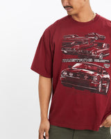 Vintage, Ford, Mustang, Tee, The Real Deal, size large, colour Burgundy, newtown, sydney, australia, thrift store, opshop, preloved, secondhand, sustainable, retro, antique, 70s, 80s, 90s, 2000s, 00s, fashion, clothing, streetwear, trendy, garment, style, boutique, store, shop, archive, sale, cheap, best, top, T-Shirts