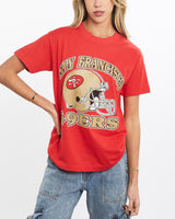Vintage, 80s, NFL, San, Francisco, 49ers, Tee, The Real Deal, size extra small, colour Red, newtown, sydney, australia, thrift store, opshop, preloved, secondhand, sustainable, retro, antique, 70s, 80s, 90s, 2000s, 00s, fashion, clothing, streetwear, trendy, garment, style, boutique, store, shop, archive, sale, cheap, best, top, T-Shirts