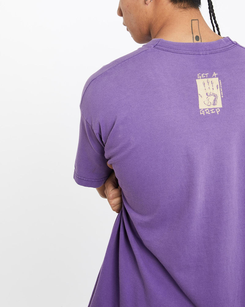 Vintage, 90s, Healthier, World, Tee, The Real Deal, size large, colour Purple, newtown, sydney, australia, thrift store, opshop, preloved, secondhand, sustainable, retro, antique, 70s, 80s, 90s, 2000s, 00s, fashion, clothing, streetwear, trendy, garment, style, boutique, store, shop, archive, sale, cheap, best, top, T-Shirts