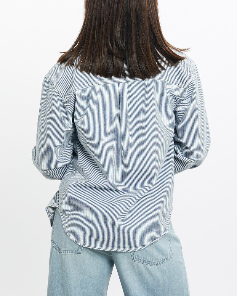 Vintage, 90s, Disney, Mickey, Mouse, Button, Up, Shirt, The Real Deal, size double extra small, colour Blue, newtown, sydney, australia, thrift store, opshop, preloved, secondhand, sustainable, retro, antique, 70s, 80s, 90s, 2000s, 00s, fashion, clothing, streetwear, trendy, garment, style, boutique, store, shop, archive, sale, cheap, best, top, Shirts