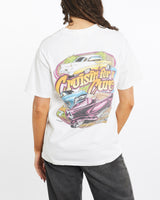 Vintage, Cruisin', For, A, Cure, Tee, The Real Deal, size medium, colour White, newtown, sydney, australia, thrift store, opshop, preloved, secondhand, sustainable, retro, antique, 70s, 80s, 90s, 2000s, 00s, fashion, clothing, streetwear, trendy, garment, style, boutique, store, shop, archive, sale, cheap, best, top, T-Shirts