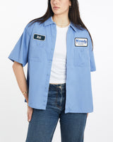 Vintage, Mechanic, Shirt, The Real Deal, size large, colour Blue, newtown, sydney, australia, thrift store, opshop, preloved, secondhand, sustainable, retro, antique, 70s, 80s, 90s, 2000s, 00s, fashion, clothing, streetwear, trendy, garment, style, boutique, store, shop, archive, sale, cheap, best, top, Shirts