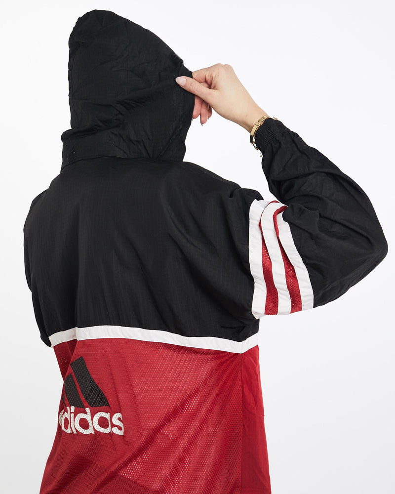 Vintage, 90s, Adidas, Windbreaker, Jacket, The Real Deal, size medium, colour Multicolour, newtown, sydney, australia, thrift store, opshop, preloved, secondhand, sustainable, retro, antique, 70s, 80s, 90s, 2000s, 00s, fashion, clothing, streetwear, trendy, garment, style, boutique, store, shop, archive, sale, cheap, best, top, Jackets