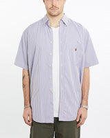 Vintage, 90s, Polo, Ralph, Lauren, Short, Sleeve, Button, Up, Shirt, The Real Deal, size extra large, colour Purple, newtown, sydney, australia, thrift store, opshop, preloved, secondhand, sustainable, retro, antique, 70s, 80s, 90s, 2000s, 00s, fashion, clothing, streetwear, trendy, garment, style, boutique, store, shop, archive, sale, cheap, best, top, Shirts