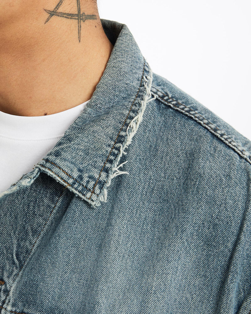 Vintage, 90s, Levi's, Denim, Jacket, The Real Deal, size extra large, colour Navy, newtown, sydney, australia, thrift store, opshop, preloved, secondhand, sustainable, retro, antique, 70s, 80s, 90s, 2000s, 00s, fashion, clothing, streetwear, trendy, garment, style, boutique, store, shop, archive, sale, cheap, best, top, Jackets