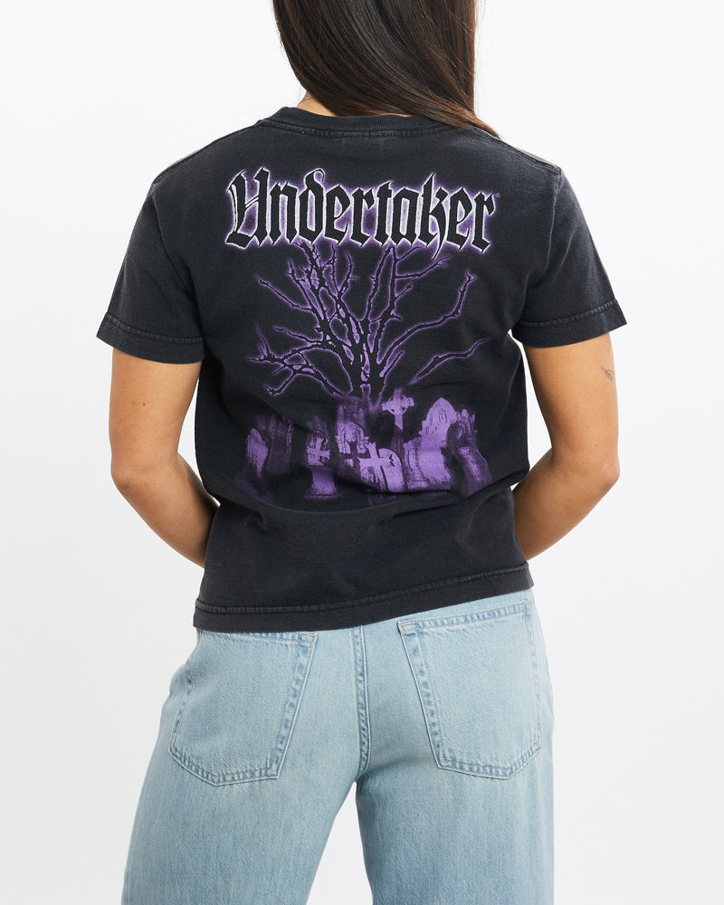 Vintage, WWE, Undertaker, Tee, The Real Deal, size double extra small, colour Black, newtown, sydney, australia, thrift store, opshop, preloved, secondhand, sustainable, retro, antique, 70s, 80s, 90s, 2000s, 00s, fashion, clothing, streetwear, trendy, garment, style, boutique, store, shop, archive, sale, cheap, best, top, T-Shirts