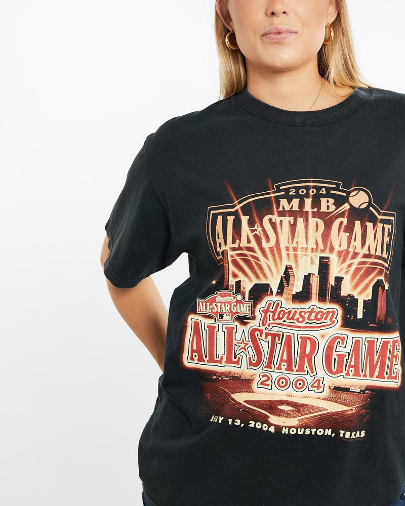 Vintage, MLB, All, Star, Game, Tee, The Real Deal, size medium, colour Black, newtown, sydney, australia, thrift store, opshop, preloved, secondhand, sustainable, retro, antique, 70s, 80s, 90s, 2000s, 00s, fashion, clothing, streetwear, trendy, garment, style, boutique, store, shop, archive, sale, cheap, best, top, T-Shirts