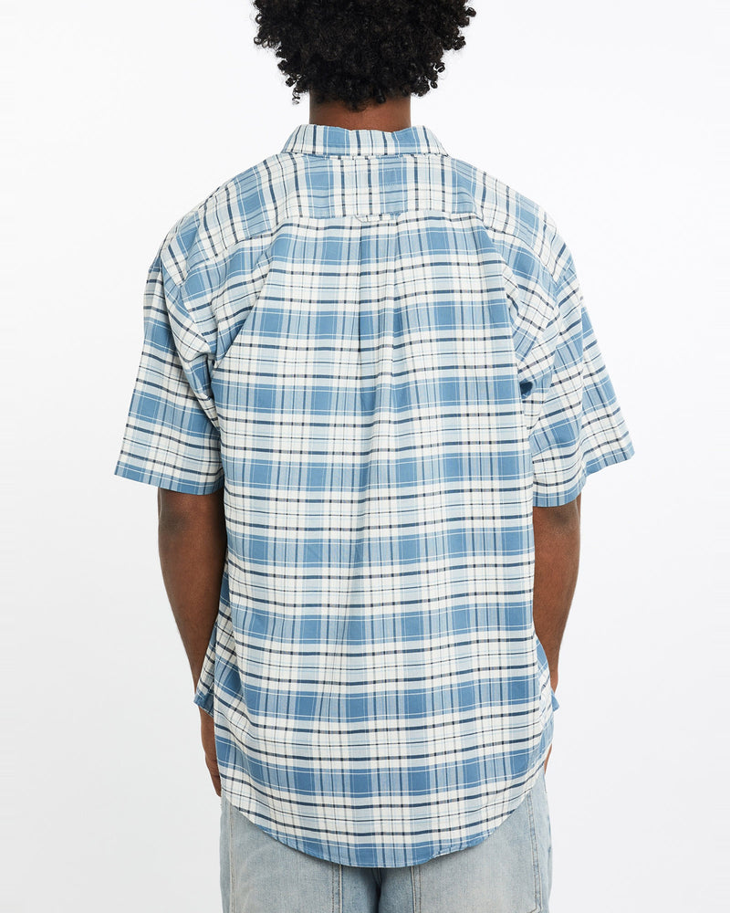 Vintage, 90s, Polo, Ralph, Lauren, Short, Sleeve, Button, Up, Shirt, The Real Deal, size large, colour Blue, newtown, sydney, australia, thrift store, opshop, preloved, secondhand, sustainable, retro, antique, 70s, 80s, 90s, 2000s, 00s, fashion, clothing, streetwear, trendy, garment, style, boutique, store, shop, archive, sale, cheap, best, top, Shirts