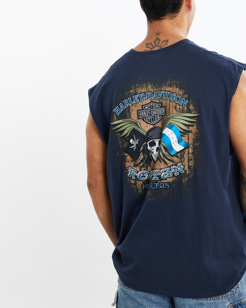 Vintage, Harley, Davidson, Tank, The Real Deal, size extra large, colour Blue, newtown, sydney, australia, thrift store, opshop, preloved, secondhand, sustainable, retro, antique, 70s, 80s, 90s, 2000s, 00s, fashion, clothing, streetwear, trendy, garment, style, boutique, store, shop, archive, sale, cheap, best, top, T-Shirts