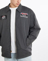 Vintage, 90s, Mechanic, Jacket, The Real Deal, size double extra large, colour Black, newtown, sydney, australia, thrift store, opshop, preloved, secondhand, sustainable, retro, antique, 70s, 80s, 90s, 2000s, 00s, fashion, clothing, streetwear, trendy, garment, style, boutique, store, shop, archive, sale, cheap, best, top, Jackets