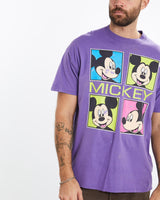 Vintage, 90s, Disney, Mickey, Mouse, Tee, The Real Deal, size large, colour Purple, newtown, sydney, australia, thrift store, opshop, preloved, secondhand, sustainable, retro, antique, 70s, 80s, 90s, 2000s, 00s, fashion, clothing, streetwear, trendy, garment, style, boutique, store, shop, archive, sale, cheap, best, top, T-Shirts