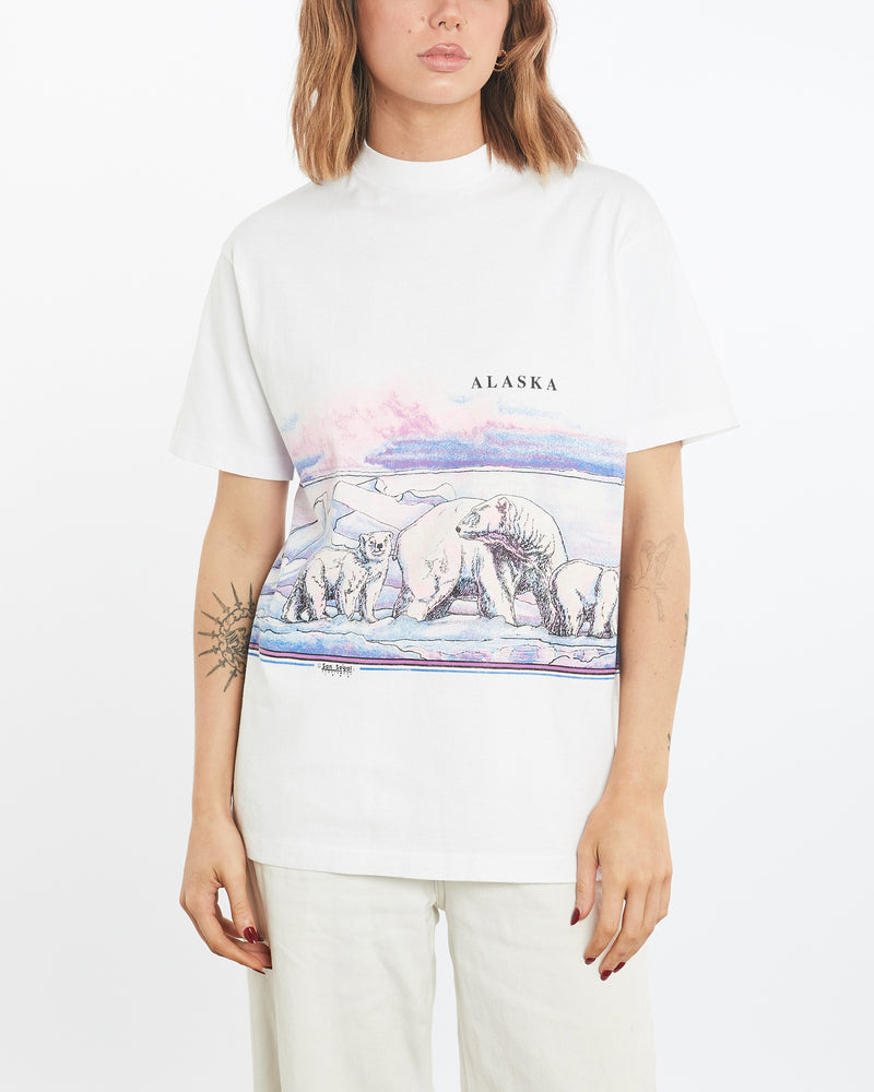 Vintage 90s Alaska Polar Bear Wildlife Tee <br>S , The Real Deal , newtown, sydney, australia, thrift store, opshop, preloved, secondhand, sustainable, retro, antique, 70s, 80s, 90s, 2000s, 00s, fashion, clothing, streetwear, trendy, garment, style, boutique, store, shop, archive, sale, cheap, best, top